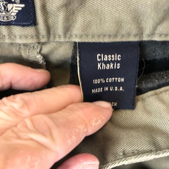 Dockers Women's Classic Khaki Pants Size 6/31M Olive Green Pleated Straight Vint - Picture 8 of 12